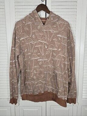 Super Massive Mushroom All Over Print Terracotta White Long Sleeve Sweatshirt XL